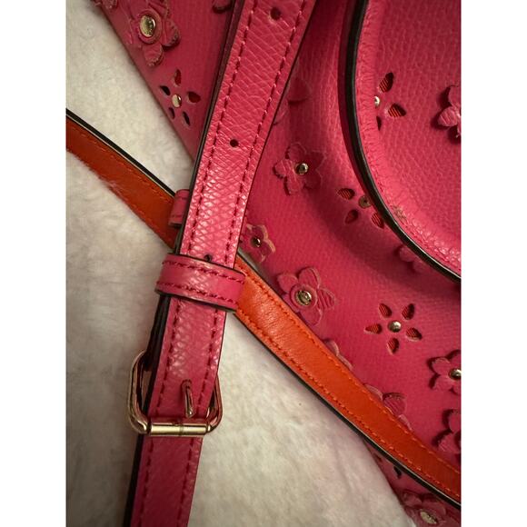 Excellent condition Coach Tea Rose pink satchel Applique - Picture 6 of 10